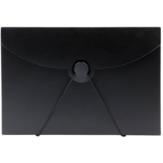 JAM Paper Black 9.5" x 12" Plastic Portfolio